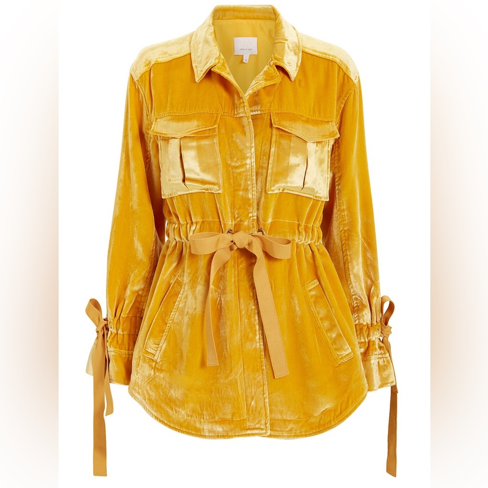 Cinq à Sept Mathieu Velvet Jacket Sunflower